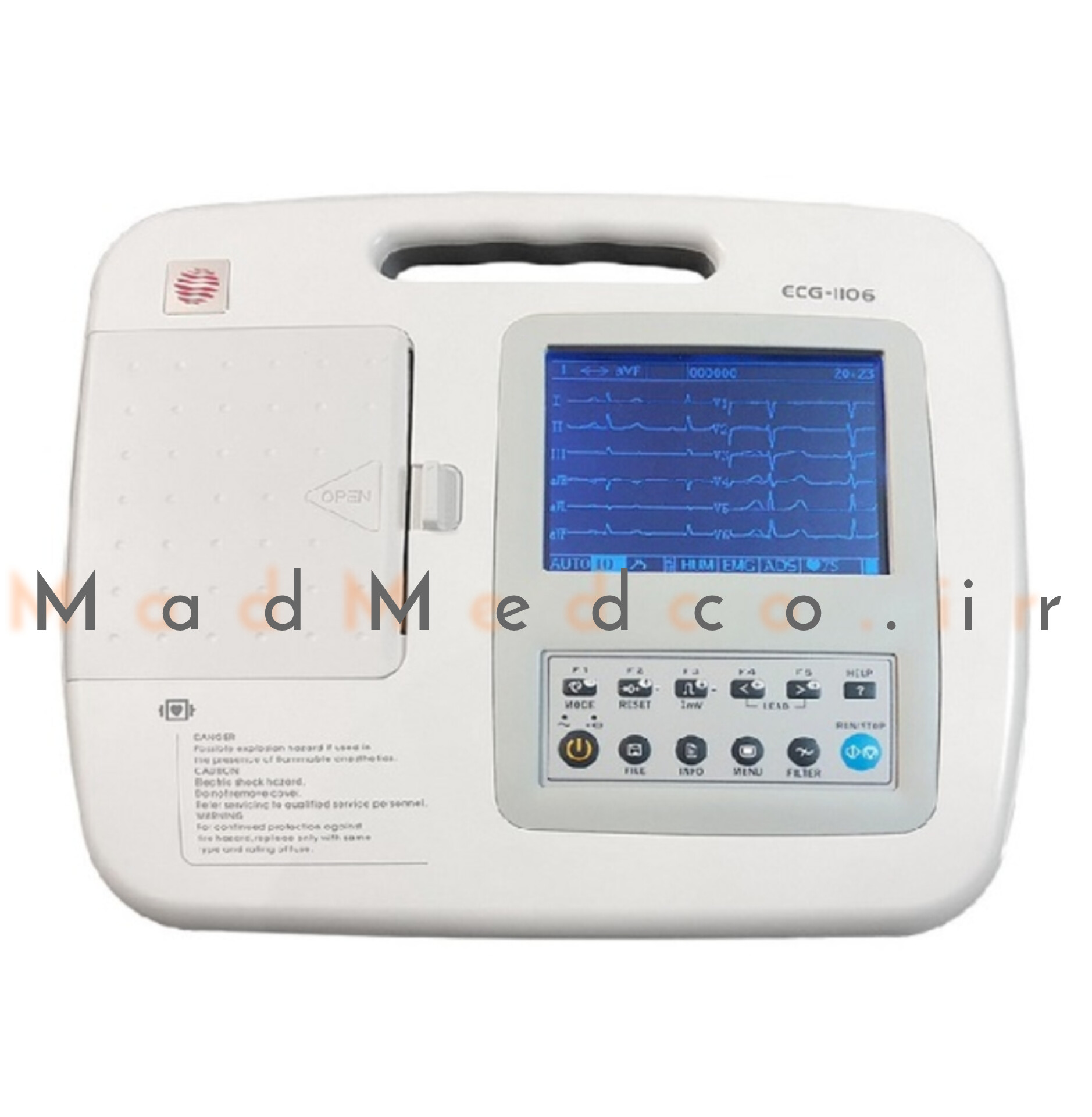 دستگاه نوار قلب carewell کیرویل 6کانال آکبند تحت لیسانس آمریکا الکتروکاردیوگراف