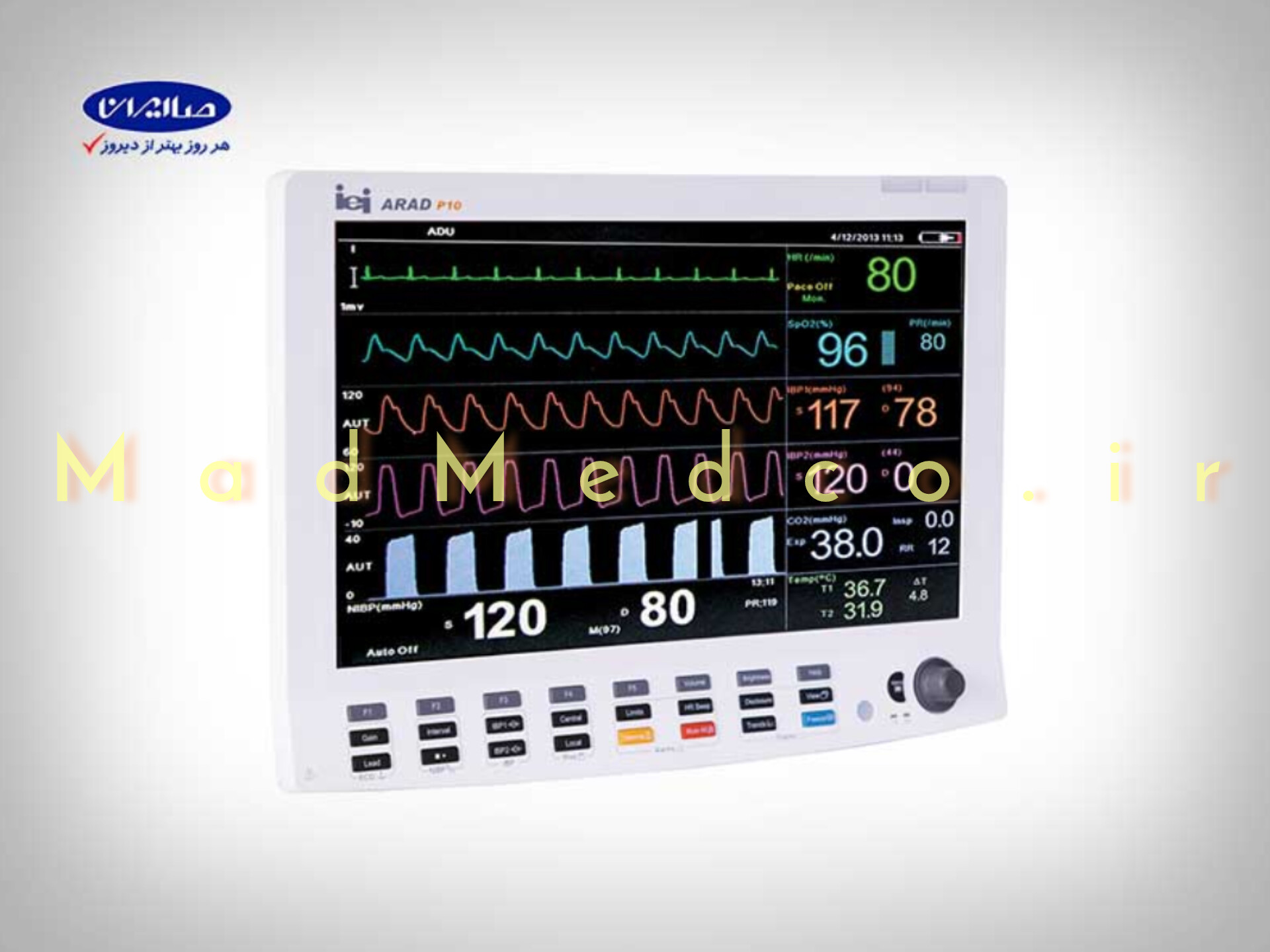 مانیتور علائم حیاتی صایران مدل Arad p10 آراد p10 آکبند 19 اینچ دوسال گارانتی بدون ارزش افز